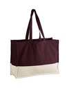 Torba Bawelniana Kontrastowy Panel WM858 - Oxblood & Natural
