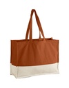 Torba Bawelniana Kontrastowy Panel WM858 - Pumpkin & Natural