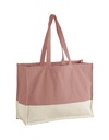 Torba Bawelniana Kontrastowy Panel WM858 - Rose & Natural