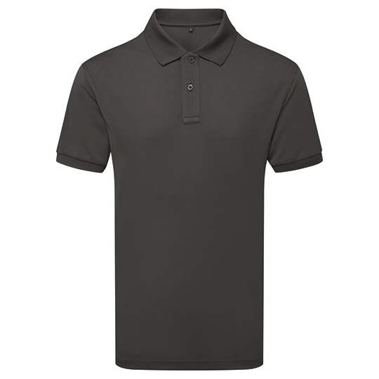 Koszulka Polo Męska Techniczna Odprowadzająca Wilgoć AQ002 - Charcoal
