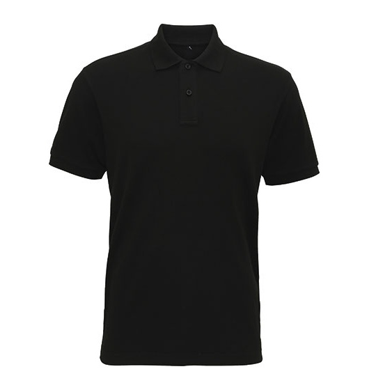 Męskie gładkie polo AQ005 - Black