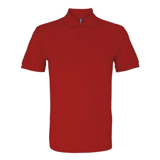 Polo Meskie Klasyczne Bawelniane Pika AQ010 - Cherry Red