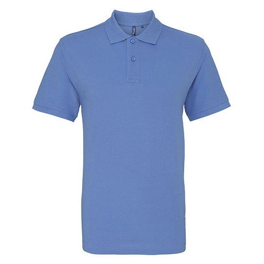Polo Meskie Klasyczne Bawelniane Pika AQ010 - Cornflower