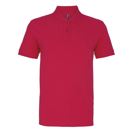 Polo Męskie Klasyczne Bawełniane Pika AQ010 - Hot Pink