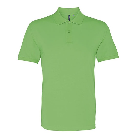 Polo Męskie Klasyczne Bawełniane Pika AQ010 - Lime