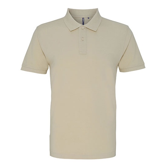 Polo Meskie Klasyczne Bawelniane Pika AQ010 - Natural