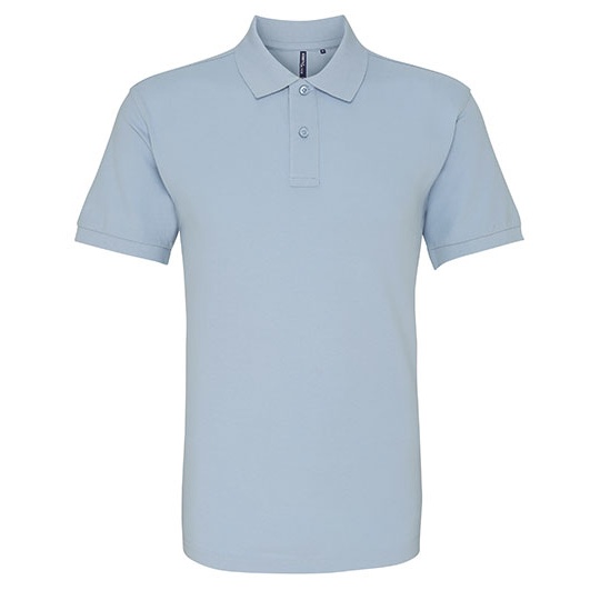 Polo Meskie Klasyczne Bawelniane Pika AQ010 - Sky