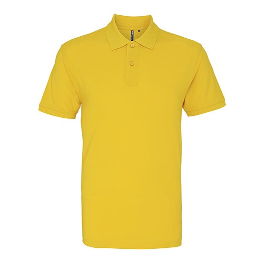 Polo Męskie Klasyczne Bawełniane Pika AQ010 - Sunflower