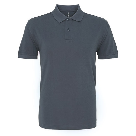Polo Meskie Klasyczne Bawelniane Pika AQ010 - Denim