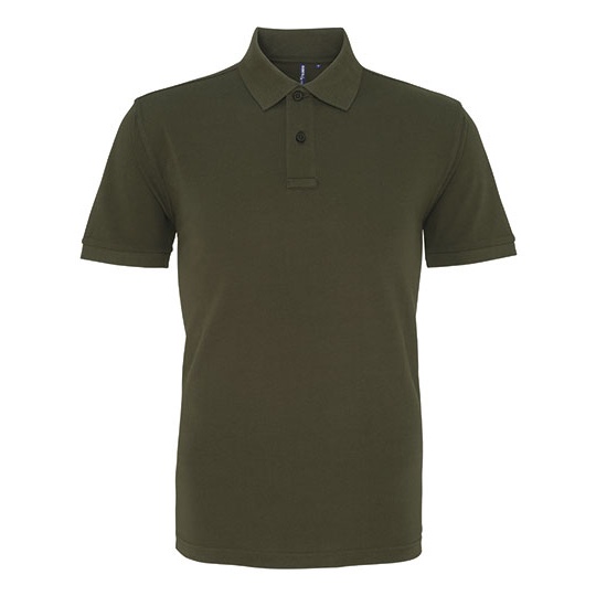Polo Meskie Klasyczne Bawelniane Pika AQ010 - Olive