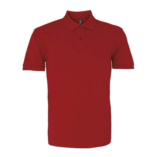 Polo Meskie Klasyczne Bawelniane Pika AQ010 - Cardinal Red