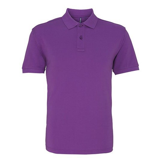 Polo Meskie Klasyczne Bawelniane Pika AQ010 - Orchid