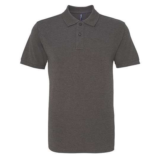 Polo Meskie Klasyczne Bawelniane Pika AQ010 - Charcoal