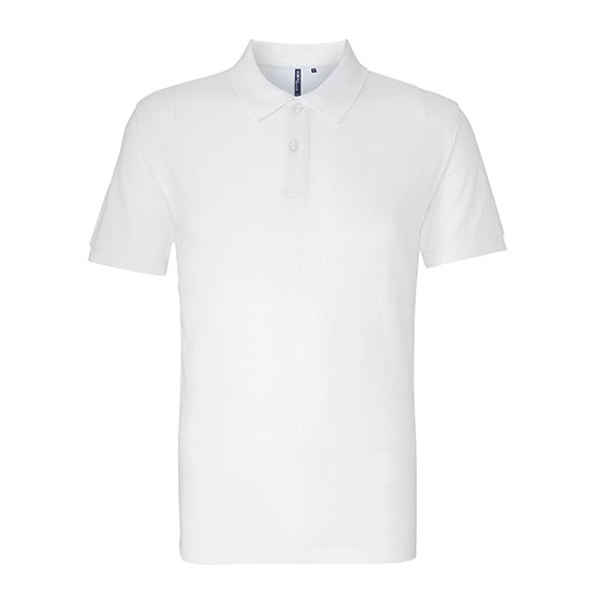 Polo Męskie Klasyczne Bawełniane Pika AQ010 - White