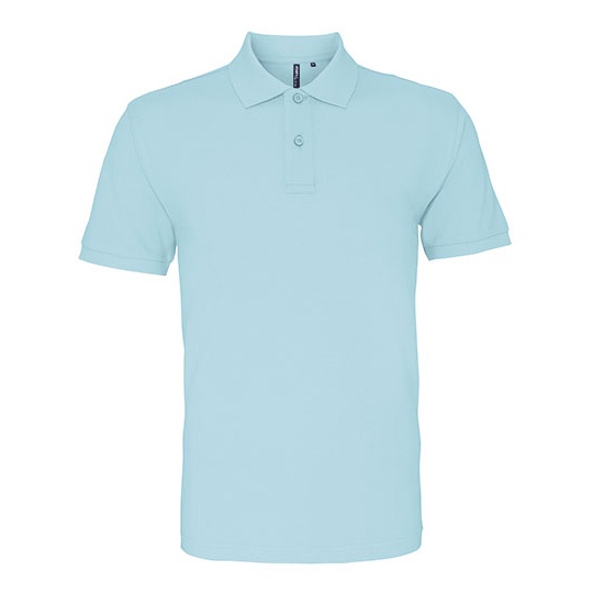 Polo Meskie Klasyczne Bawelniane Pika AQ010 - Bright Ocean