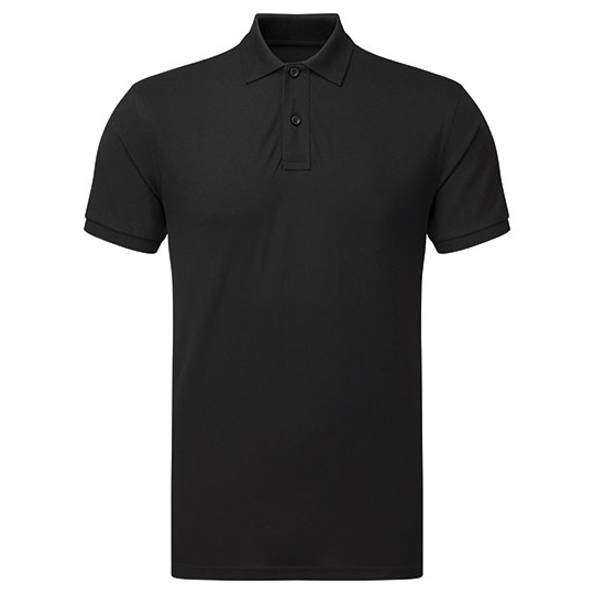 Polo Męskie Odprowadzające Wilgoć AQ015 - Black