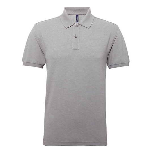 Polo Meskie Odprowadzajace Wilgoc AQ015 - Heather Grey