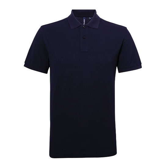 Męskie polo z mieszanki bawełny AQ015 - Navy