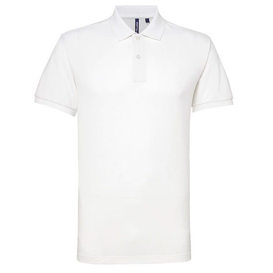 Polo Męskie Odprowadzające Wilgoć AQ015 - White