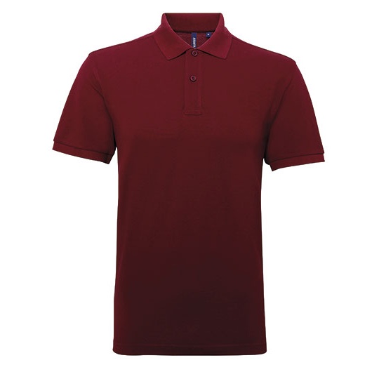 Polo Meskie Odprowadzajace Wilgoc AQ015 - Burgundy
