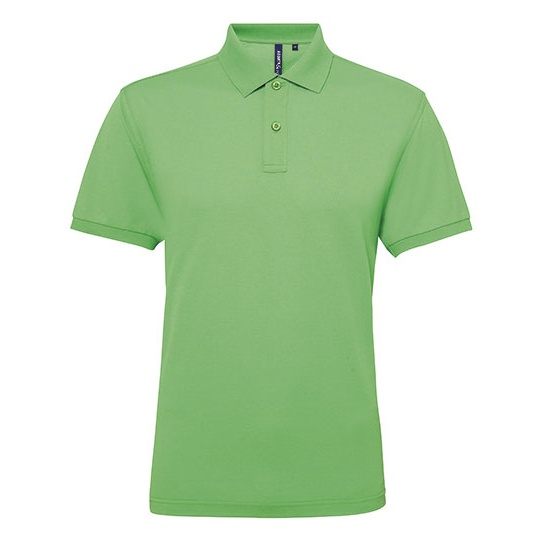 Polo Męskie Odprowadzające Wilgoć AQ015 - Lime