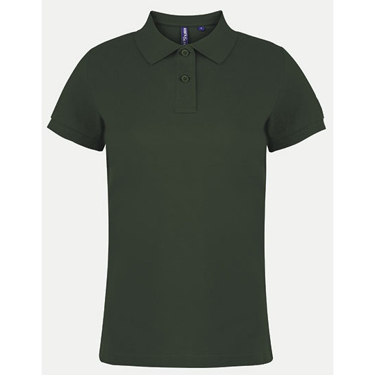 Polo Damskie Dopasowane Bawełniane AQ020 - Bottle