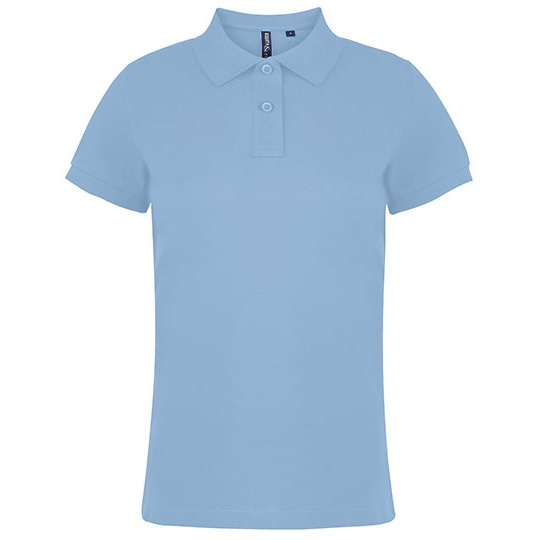 Polo Damskie Dopasowane Bawelniane AQ020 - Sky