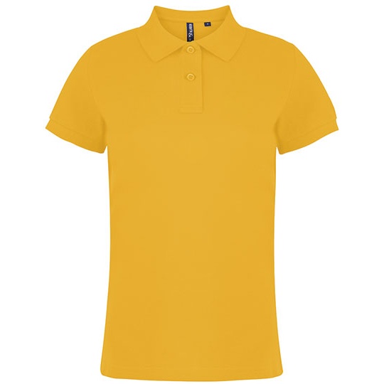 Polo Damskie Dopasowane Bawelniane AQ020 - Sunflower