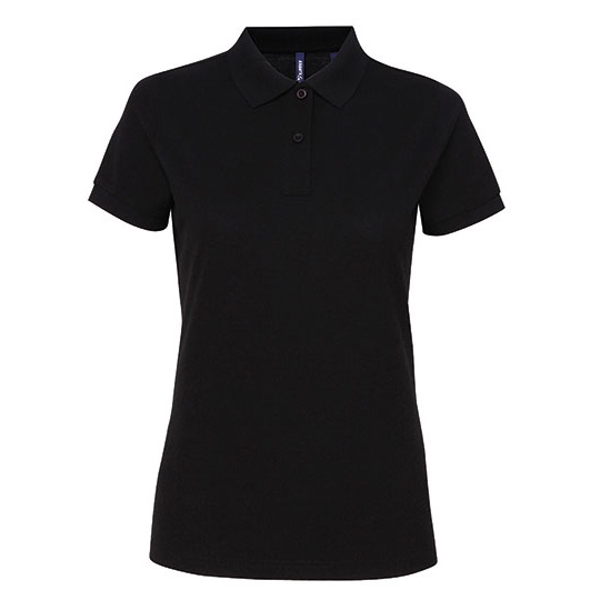 Koszulka Polo Damska Odprowadzajaca Wilgoc AQ025 - Black