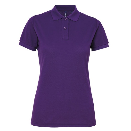 Koszulka Polo Damska Odprowadzajaca Wilgoc AQ025 - Purple