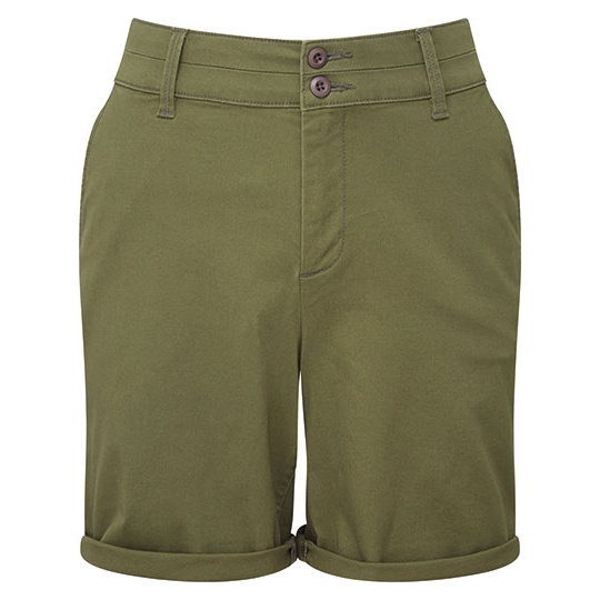 Damskie lekkie szorty chino AQ068 - Olive