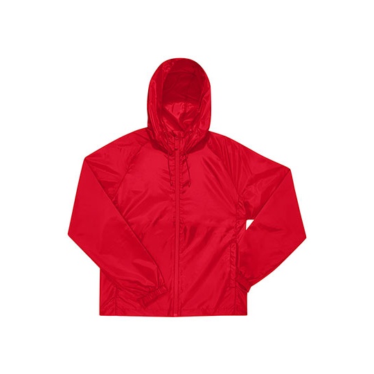 Kurtka Wiatrowka Poliester Recykling Wodoodporna Oddychajaca BCJG004 - Red