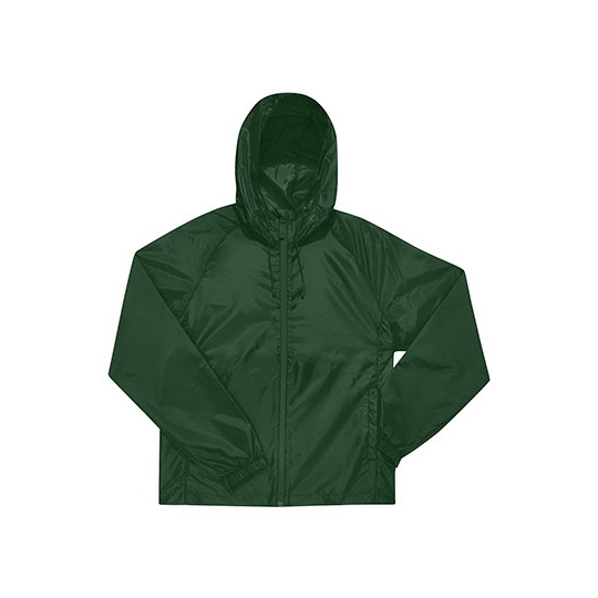 Kurtka Wiatrowka Poliester Recykling Wodoodporna Oddychajaca BCJG004 - Bottle Green