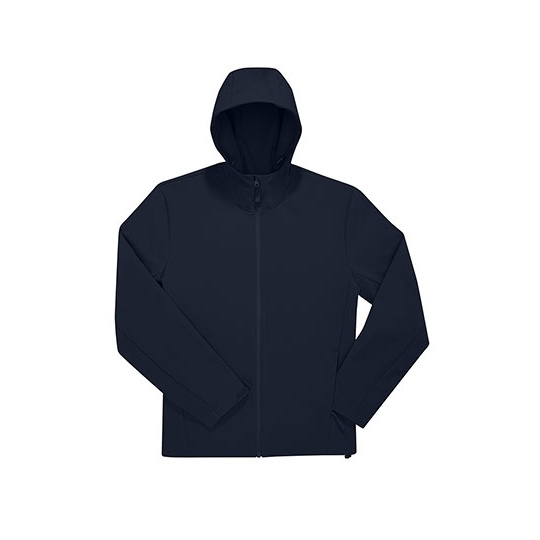 Kurtka Softshell z Kapturem Przedłużony Tył BCJG006 - Navy