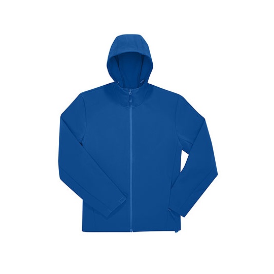 Kurtka Softshell z Kapturem Przedłużony Tył BCJG006 - Royal Blue