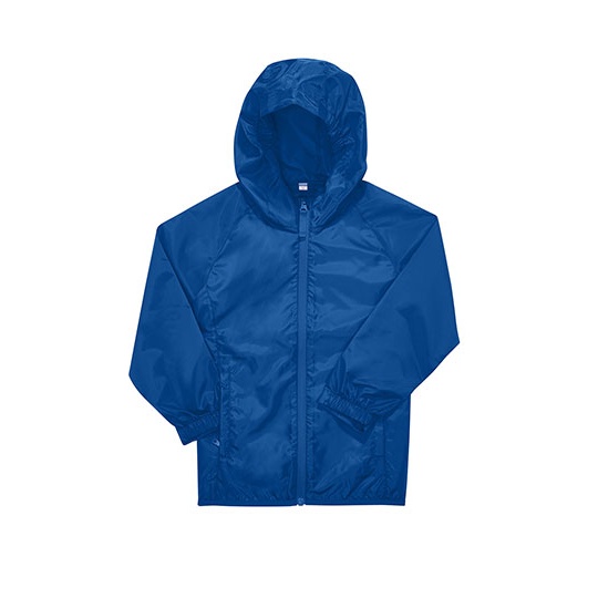 Kurtka przeciwwiatrowa dziecieca z kapturem BCJK001 - Royal Blue