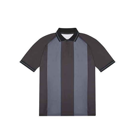 Koszulka Polo Sportowa Oddychajaca BCPG001 - Black & Dark Grey (Solid)