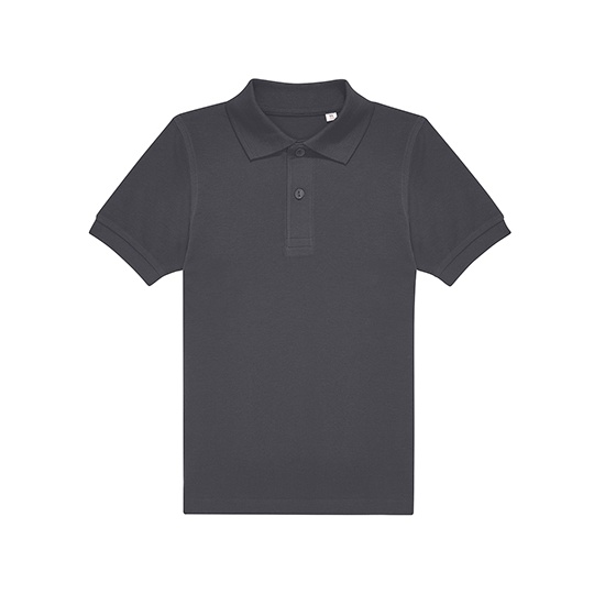 Koszulka Polo Dziecieca Bawelniana Pika BCPK001 - Dark Grey (Solid)