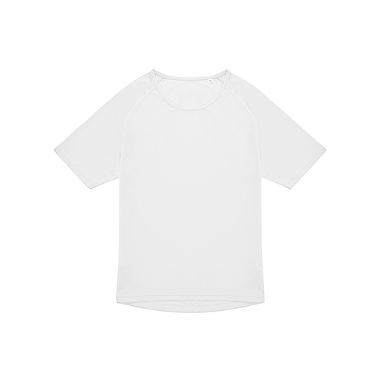 Koszulka Sportowa Raglanowa Poliester Recykling BCTG003 - White