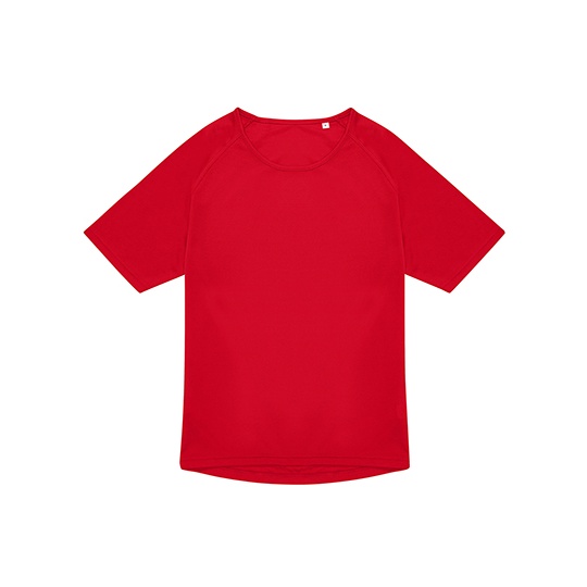 Koszulka Sportowa Raglanowa Poliester Recykling BCTG003 - Red