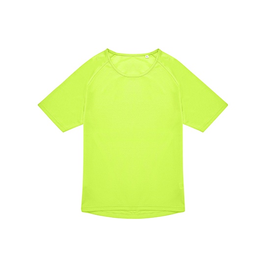Koszulka Sportowa Raglanowa Poliester Recykling BCTG003 - Ultra Yellow