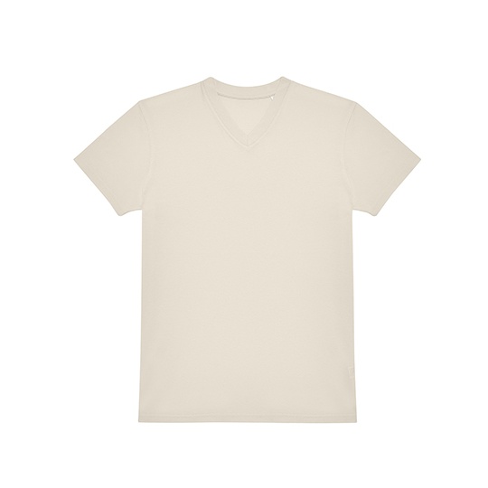 T-shirt Meski Klasyczny V-neck Bawelna Dekatyzowana BCTU008 - Off White