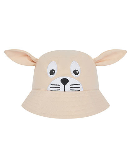 Dwustronny dziecięcy kapelusz bucket LW093 - Light Brown Bunny