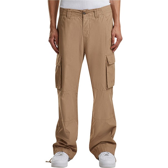 Spodnie Cargo Meskie Luzne Dlugie Bawelniane BY274 - Beige