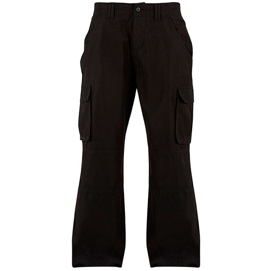 Spodnie Cargo Meskie Luzne Dlugie Bawelniane BY274 - Black