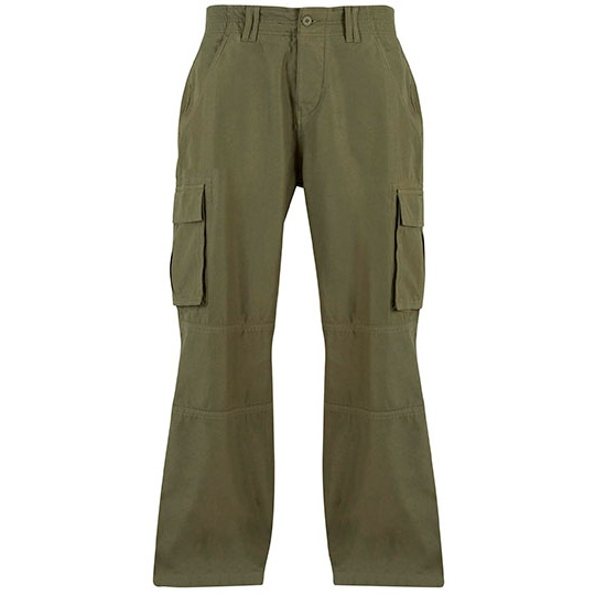 Spodnie Cargo Meskie Luzne Dlugie Bawelniane BY274 - Olive