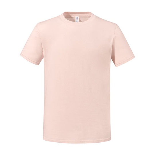 T-shirt klasyczny z bawelna czesana JZ0460M - Blush Pink