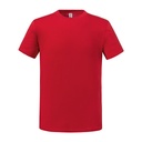 T-shirt klasyczny z bawelna czesana JZ0460M - True Red
