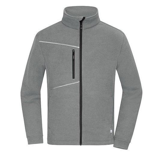 Kurtka Polarowa Rozpinana Z Odblaskami JN1870 - Steel Grey