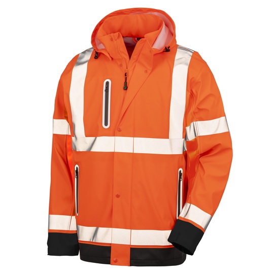 Kurtka Robocza Wodoodporna Odblaskowa Oddychajaca RT507 - Fluorescent Orange & Black
